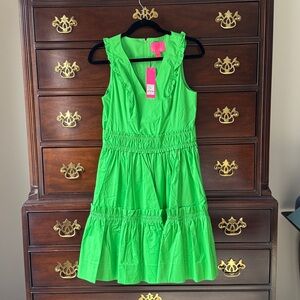 Lilly Pulitzer Neon Green Ruffle Dress
